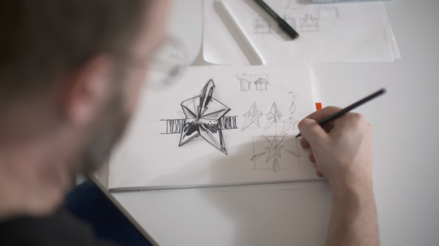 sketching the bottle