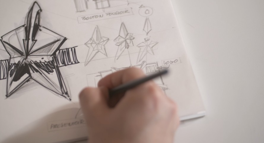 sketching the bottle