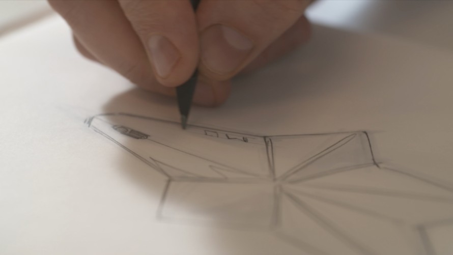 sketching the bottle