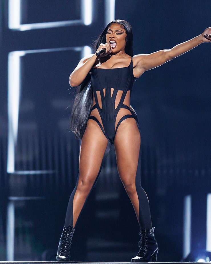 Megan Thee Stallion en Mugler aux Billboard Music Awards 2022